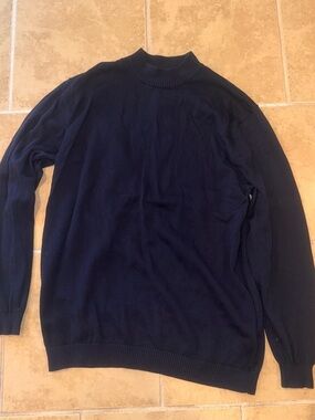 Men's Navy Mock Neck Lavané Sweater